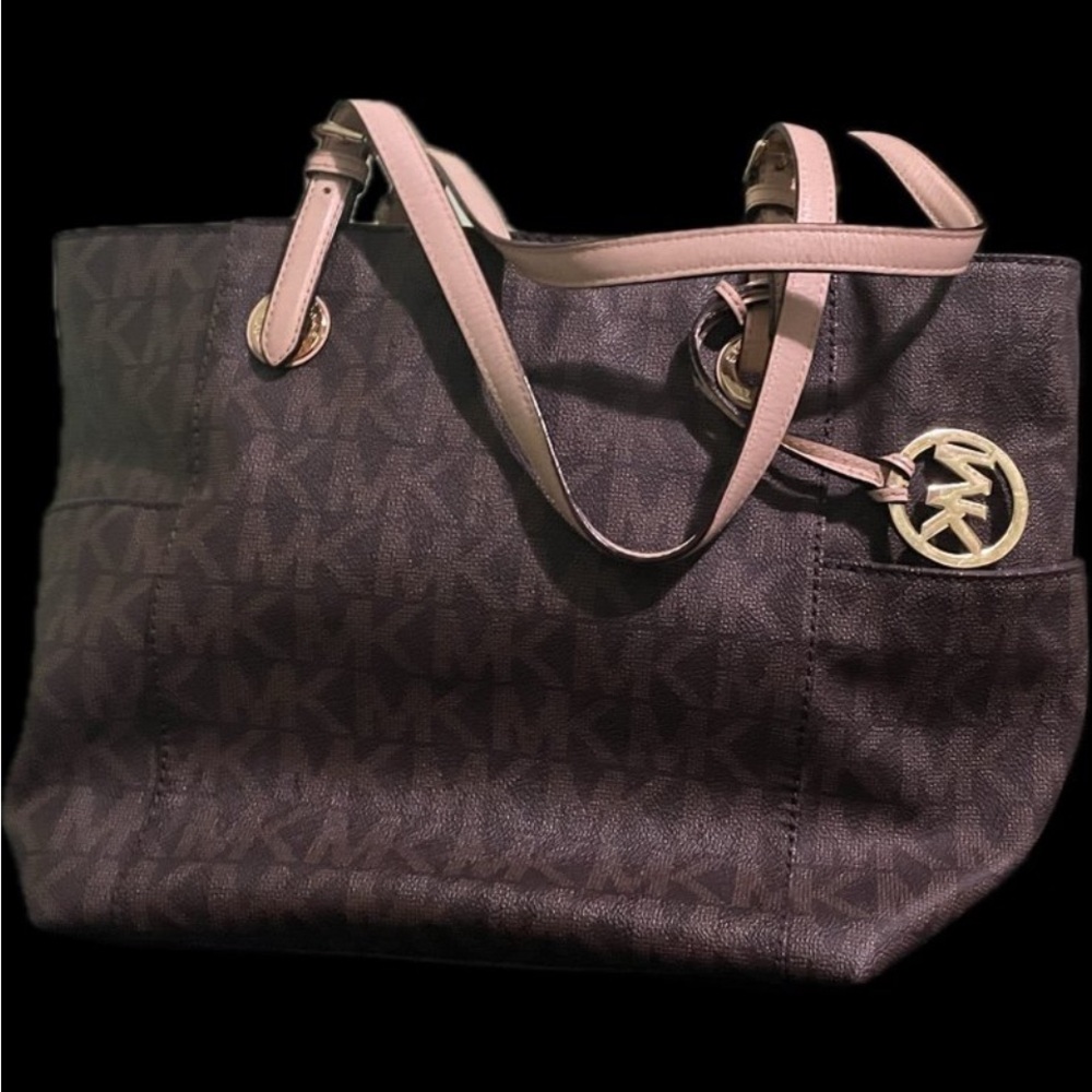 Michael Kors Dark Brown and Tan Tote